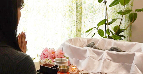 慣れ親しんだご自宅でお見送りしご家族立ち会いのもと火葬いたします